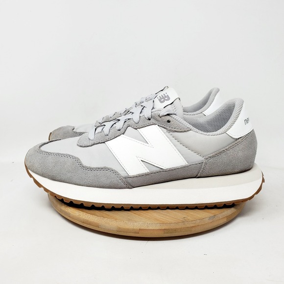 New Balance Shoes - New Balance 237 Shoes Womens 9 Retro Sneaker Grey White Chunky Lace Up Low